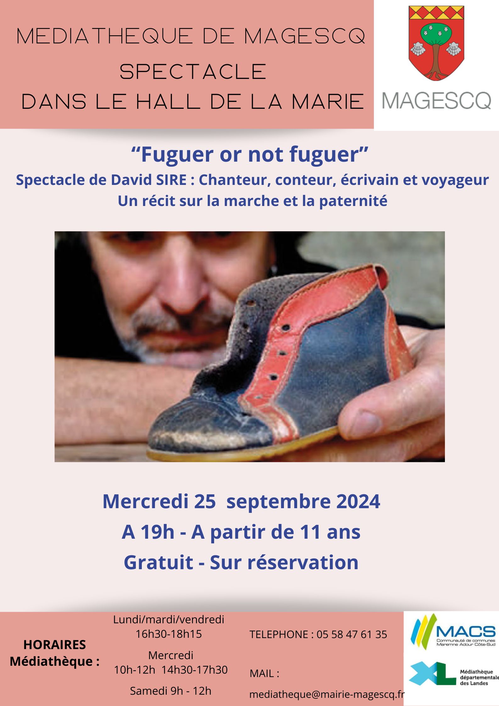 MEDIATHEQUE DE MAGESCQ spectacle de David Sire